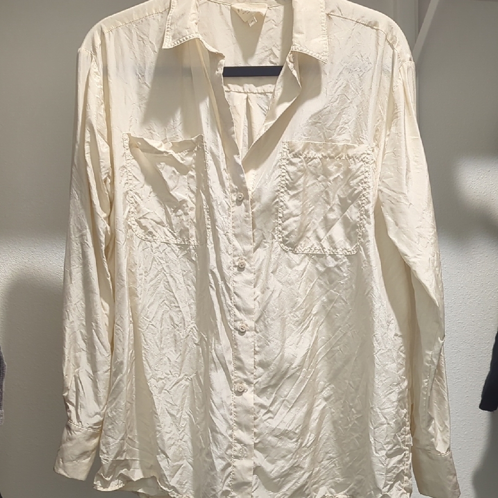 Cream Button-Up Shirt